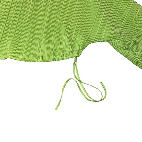 Lime Green Women's Crop Top - Picture 6 of 11